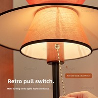 Lampu Lantai Vintage Lemongrass, Lampu Atmosfer Kain Retro untuk Ruang Tamu di Samping Sofa, Lampu Tidur Mewah untuk Kamar Tidur