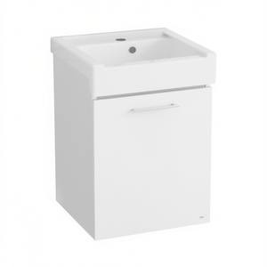 Mueble de Baño Suspendido con Lavabo Cerámico de 1 Puerta, Blanco Clásico, 50x50 cm - Product Image 2