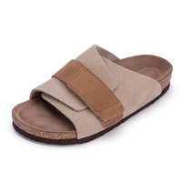 Sabots Confortables en Daim pour Hommes et Femmes avec Semelle Intérieure en Liège, Dessus en Cuir, Chaussons, Sandales de Sport, Chaussures de Sport d'Extérieur, Design Personnalisé