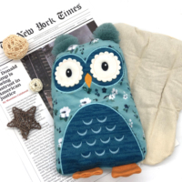 Coussin chauffant doux et confortable de la série Animal Sac chauffant réutilisable au micro-ondes avec couverture de hibou mignon pour le soulagement de la douleur