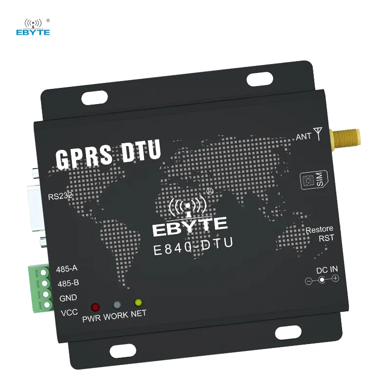 E840-DTU (GPRS-03) Ebyte Radio Digital Rs232 RS485 Industrial módem mucho DTU 4G LTE Quad-band GSM GPRS módem soporte en el comando