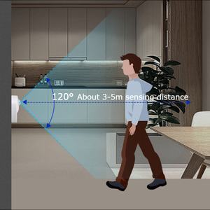 Veilleuse LED sans fil à détecteur de mouvement, à brancher, pour chambre, escalier, placard, chevet, 220V, alimentée par piles - Product Image 4