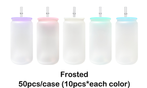 US Warehouse RTS Gobelet en verre transparent transparent 12oz 16oz 20oz Boîte de bière vierge en forme de sublimation en verre avec couvercle - Product Image 5