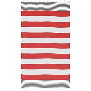 Toalla de playa de secado rápido de algodón turco grande de lujo a rayas de gran tamaño con logotipo en relieve y elegante bolsa bordada - Product Image 6