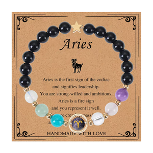 Pulsera <span class=keywords><strong>el</strong></span>ástica de piedras preciosas redondas de obsidiana negra de 8mm al por mayor pulsera de cordón trenzado de piedra arenisca azul cristal curativo para mujer - Product Image 1