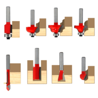 Jeu de 8 fraises pour routeur, fraises à queue en carbure monobloc, outils de travail du bois pour routeur CNC, certifiés CE ISO, OEM ODM Climb