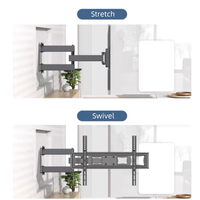 Soporte de pared de TV giratorio estirable L570 para soporte de pantalla de 26-60 pulgadas en soporte de TV de inclinación Flexible de 40KG