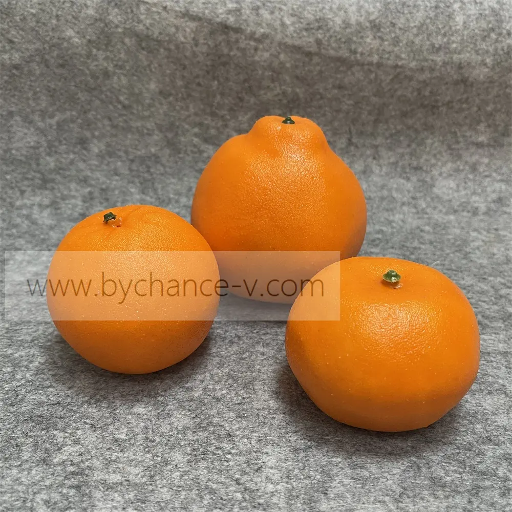 משלוח מהיר מציאותי מלאכותי הדר פירות מזויף Tangerine פו גדול כתום פירות למסעדה חנות קישוט אבזרי