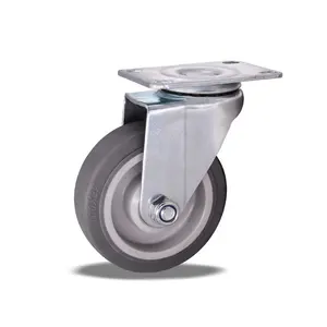 Caster Wheels Supplier PU Universal Stem Casters Wheels for Furniture Trolley Dining Car