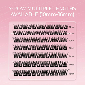DIY Cluster <b>Lashes</b> Pre Glued Transparent Band Vegan Cruelty Free Wispy Volume for Dramatic Eye Effect Every Day - Product Image 5