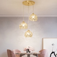 Lustre réglable de 120 cm en fil doré et noir pour chambre et salle à manger, douille E26 E27, décoration intérieure, lampe suspendue en fer et cristal