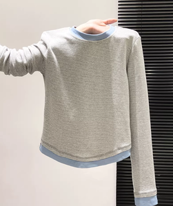 G111 AL4290-65.99-LLBB-Camiseta polo <span class=keywords><strong>de</strong></span> manga larga para <span class=keywords><strong>mujer</strong></span>, versión coreana, top holgado y versátil para uso informal <span class=keywords><strong>de</strong></span> primavera - Product Image 5