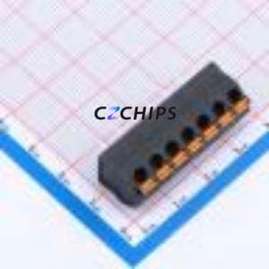 DB252-5.0-7P-BK Spring Terminal Block P=5.0mm Connector ( Construction: 1x7P )( Pitch: 5mm )( Color: Black ) - Product Image 1