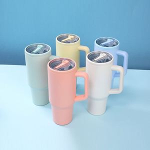 40oz H5.0 Handle Car Travel Mug Stainless Vacuum Tumbler Lid Straw Non-Slip ODM Custom Design - Product Image 3