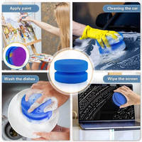 Éponge applicatrice de cire pour voiture multi-couleurs AE XC145 pour le detailing automobile - Application manuelle de cire et de composé de polissage