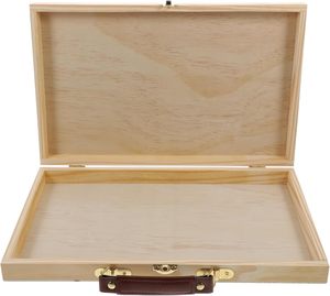 Caja <span class=keywords><strong>de</strong></span> almacenamiento <span class=keywords><strong>de</strong></span> herramientas <span class=keywords><strong>de</strong></span> arte <span class=keywords><strong>de</strong></span> dibujo <span class=keywords><strong>de</strong></span> madera sin terminar con mango Cierre <span class=keywords><strong>de</strong></span> bloqueo lápiz <span class=keywords><strong>de</strong></span> madera suministros <span class=keywords><strong>de</strong></span> boceto caja organizadora - Product Image 1
