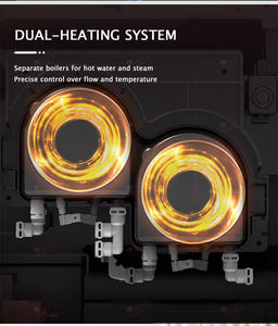 90 Tasses/H 14 Sortes de Boissons <span class=keywords><strong>Machine</strong></span> à <span class=keywords><strong>Café</strong></span> Automatique Commerciale avec Système de Lait à Trémie de Grains de 1200g <span class=keywords><strong>Double</strong></span> Chaudières Broyeur Suisse - Product Image 4