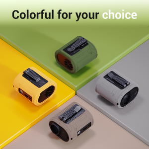 Ventilador Portátil con Soporte, 5 Velocidades, Carga USB/Batería, Luz Manos Libres, Apto para Uso Doméstico/Exterior - Product Image 2