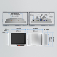 Panel PC Industrial con Pantalla Táctil de 12 Pulgadas, Montaje en Pared, Sin Ventilador, IP65, Linux Debian/Ubuntu, Wi-Fi, USB, para Fábrica y Señalización