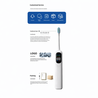 Cepillo de Dientes Eléctrico Recargable Carepik con Pantalla LED, Sónico, Ultrasónico, Silencioso, Automático, con Batería Inteligente, para la Salud de las Encías y Eliminación de Placa