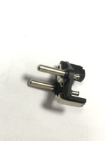 TWL TWL-N03 Prise française VDE 4,8 mm avec broche électrique en laiton (creuse et pleine) noire 250 V Norme européenne