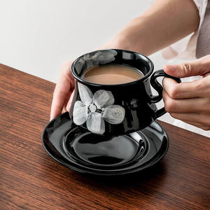 Tasses à café en céramique japonaise simples, tasses créatives Instagram pour le petit-déjeuner, ensemble de tasses à thé pour la maison - Product Image 6