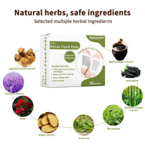 天然デトックスフットケアパッチクレンジングハーバルジンジャーデトックスフットパッチ認証 - Product Image 5