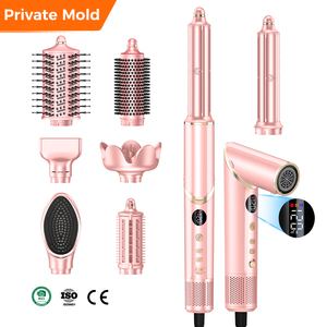 Sèche-cheveux multifonctionnel haute vitesse 8 en 1, <span class=keywords><strong>brosse</strong></span> à air chaud pour hôtel, 110000 tr/min, multi-styler pour cheveux, fer à boucler - Product Image 1