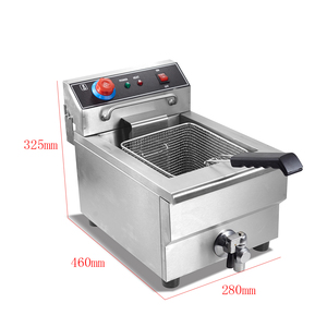 <span class=keywords><strong>TARZAN</strong></span> Friteuse Électrique Friteuse Capacité D'huile Rectangle En Acier Inoxydable 3500W 12L Ruban PTFE Tube De Chauffage Électrique - Product Image 2