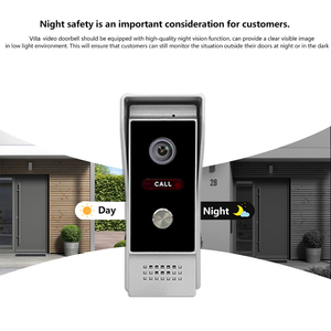 Wired Video Doorbell <strong>Intercom</strong> RFID Access Unlock Door Entry System Camera with 3 Monitor for <strong>Multi</strong> <strong>Apartment</strong> - Product Image 4