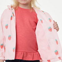 Blouson bomber en jean pour petites filles avec fermeture éclair, protection UV, respirant, en coton