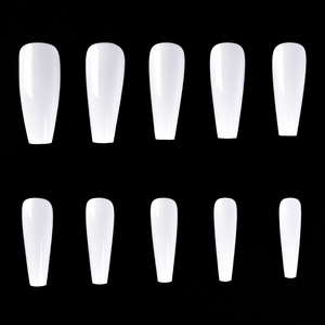 500 Uñas Postizas Francesas Tipo Ataúd, ABS, Cobertura Completa, Uñas Artificiales Naturales Transparentes para Extensión de Manicura - Product Image 3