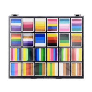 24 colores OEM pintura corporal proveedores Pastel UV neón cuerpo débil paletas que brillan en la oscuridad pintura lavable pintura facial - Product Image 5
