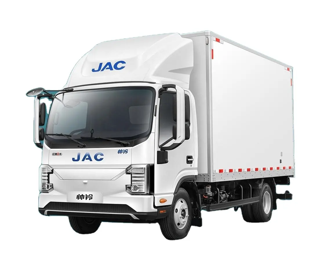 JAC Shuailing ES6 truk ringan elektrik, 3365 jarak sumbu roda baris tunggal 4.5T 4.2m, truk pengiriman kargo bekas