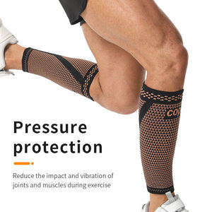 Koperen Kuitsteun Steun Nylon Kuit Compressiehuls Hoge Elastische Ademende Voetloze Beenmouw - Product Image 5