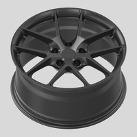 Rines de Aleación de Aluminio Forjado Hongxin de 19/20 Pulgadas, 5x114.3 ET 35/45, Acabado Negro, Diseño de 5 Radios, para el Nuevo Tesla Model 3, 1 Año de Garantía