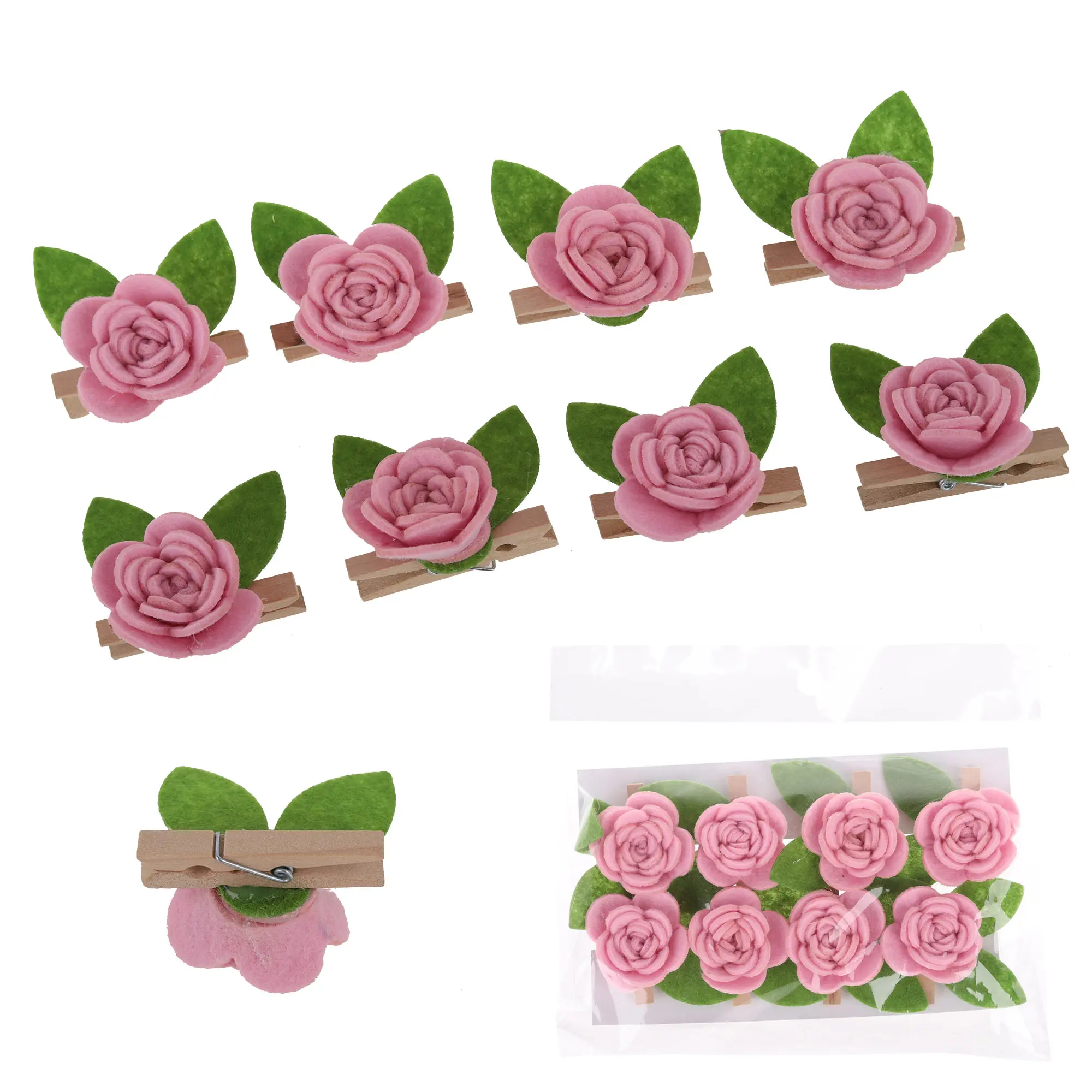 Wedding Party Supplies Flower Clips Wooden Card Holder Pegs Photo Clip Postcard Clip