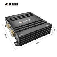 AK-DG1 professionnel 1 CH classe D bloc Mono 500W RMS gamme d'amplificateur de voiture amplificateur Audio Mono haute puissance, amplificateur à un canal
