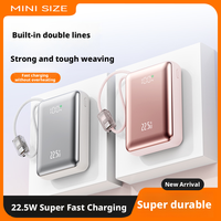 Batería Externa Compacta Ultrafina de 20000mAh, Carga Rápida PD de 20W/22.5W, Tipo-C/L, Pantalla Inteligente, Soporte, Batería de Litio-Polímero