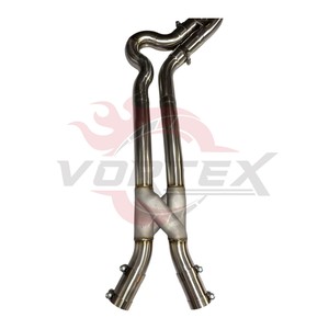 Tuyau intermédiaire en Z haute performance Vortex en acier inoxydable 304 pour BMW G80 M3 G82 M4 S58 – Amélioration du son de l'échappement à longueur égale pour la course - Product Image 4