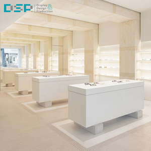 Comptoir de présentation de cosmétiques en bois minimaliste à profil bas, fabriqué en Vietnam, pour boutiques de luxe - Product Image 1