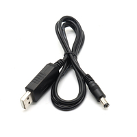 Câble d'alimentation USB vers DC, convertisseur 5V vers 12V, câble de suralimentation avec blindage tressé pour ordinateur/imprimante, charge rapide 3A