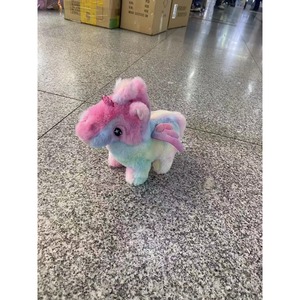 Peluche de Pegaso Colorido con Cuerno de Unicornio de Plástico, Camina y Emite Sonidos, Juguete Eléctrico de Peluche para Niños - Product Image 6