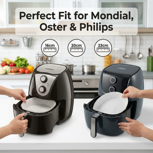 Carta da forno usa e getta antiaderente certificata FDA per friggitrice ad aria |   Disponibile nelle misure 16cm e 20cm |   Forniture per Cucina <span class=keywords><strong>Mondial</strong></span> all'Ingrosso | - Product Image 1