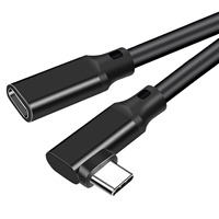 Kunden spezifisches 90-Winkel-Verlängerungskabel für USB-C rechts TPE Typ C-Übertragungs kabel 2 M3M Verlängerung styp-c Verlängerung kabel von Stecker zu Buchse