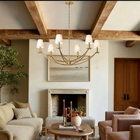 Lustre de plafond, éclairage décoratif pour la maison, lustres en cristal modernes, lampe de style américain, éclairage de luxe pour villa