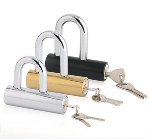 安全なU型スチール製南京錠盗難防止防水キー付き研磨中国製 - Product Image 1