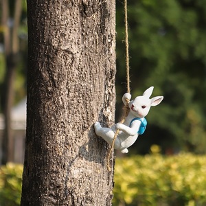 Décoration de jardin en gros, décoration créative de lapin suspendu, ornements de lapin mignons pour jardin, décorations de jardin en plein air, cadeaux de pendaison de crémaillère - Product Image 4