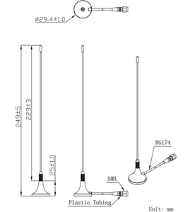 Antenne rotative à ressort 315 MHz de haute qualité, vente en gros d'usine - Product Image 2
