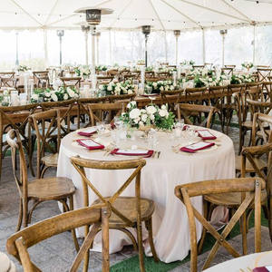 Table de banquet, de ferme, d'événements, mobilier d'hôtel commercial, table d'hôtel de mariage en bois - Product Image 2